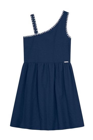 Vestido infantil menina com mangas assimétricas Brandili - 4