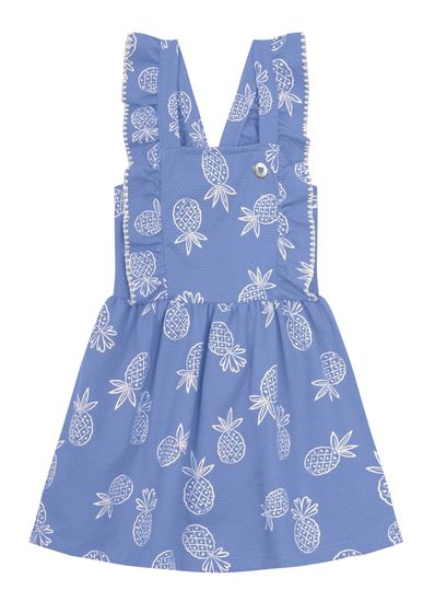 Vestido infantil menina de abacaxi Brandili - 1