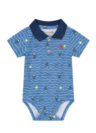 Body polo bebê menino em cotton Brandili Baby - G