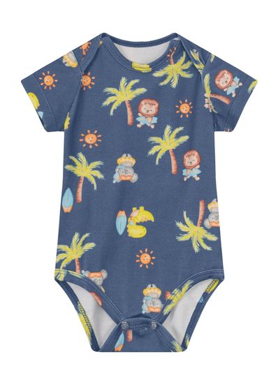 Body bebê menino em cotton Brandili Baby - G