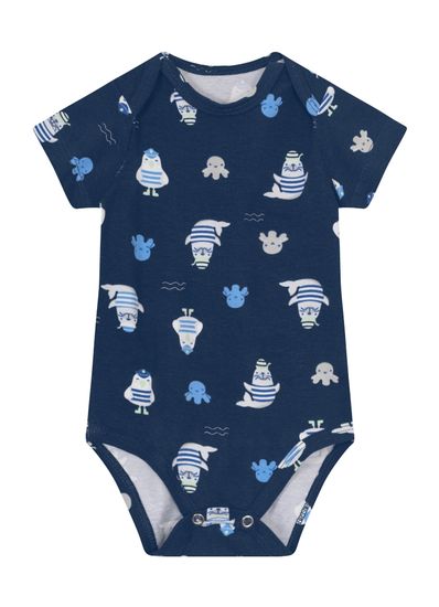 Body bebê menino em cotton Brandili Baby - M