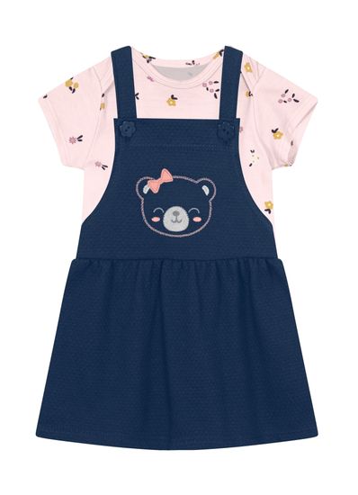 Conjunto bebê menina de ursinho Brandili Baby - G