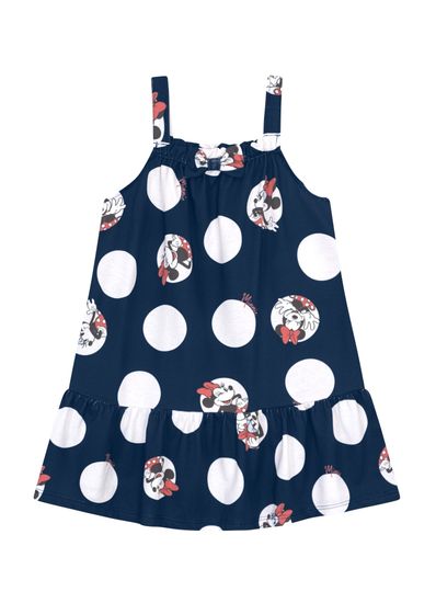 Vestido infantil menina da minnie mouse poá Brandili - 1