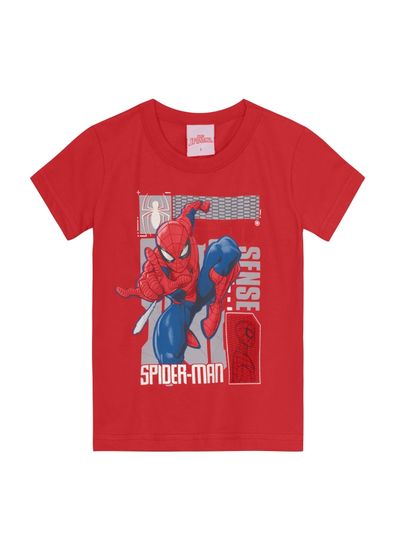 Camiseta infantil menino do homem-aranha que brilha no escuro Brandili - 1