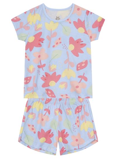 Pijama infantil menina de flores Brandili - 1