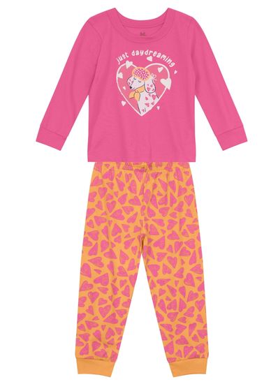 Pijama infantil menina de poodle Brandili - 1