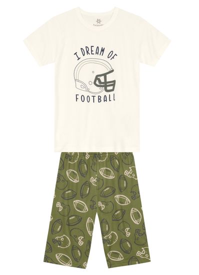 Pijama infantil menino de futebol Brandili - 12