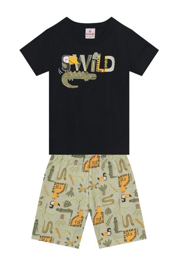Conjunto infantil menino com estampa selvagem Brandili - 1