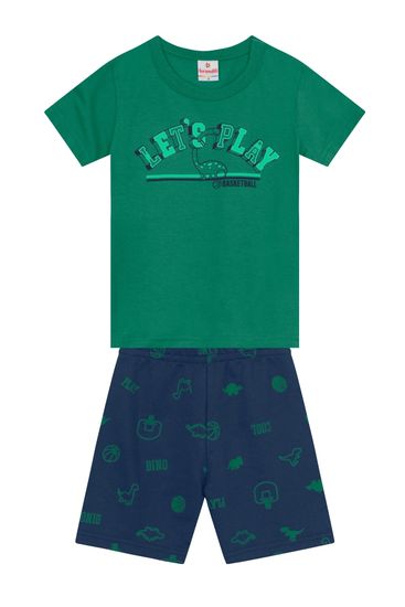 Conjunto infantil menino de dinossauro Brandili - 1