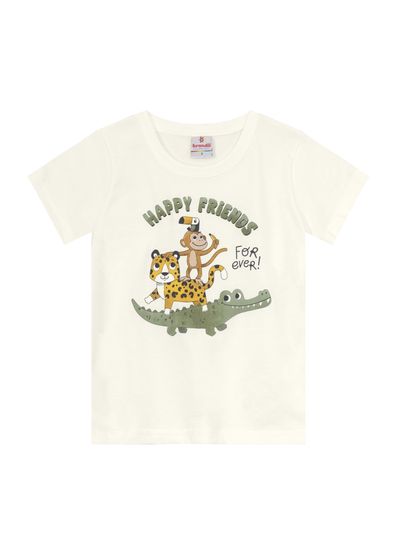 Camiseta infantil menino de animais Brandili - 1