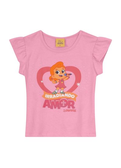 Blusa infantil menina 3 palavrinhas Brandili - 1