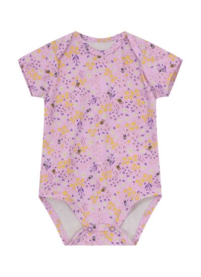 Body bebê menina em cotton Brandili Baby - G