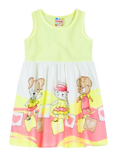 Vestido infantil menina de animais Brandili - 3