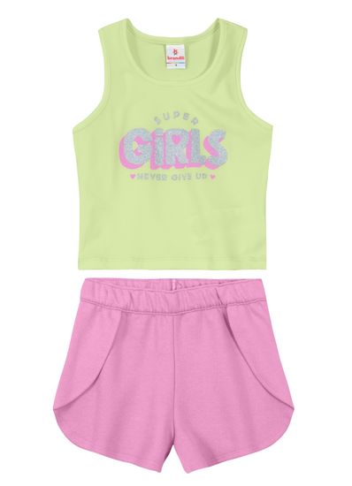 Conjunto infantil menina com glitter Brandili - 8