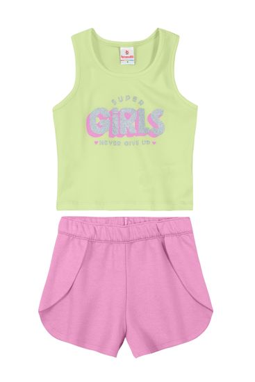Conjunto infantil menina com glitter Brandili - 4