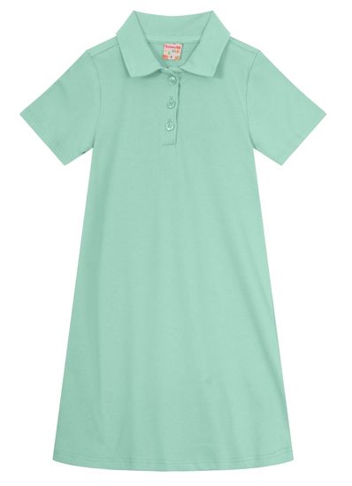 Vestido polo infantil menina em piquet Brandili - 4