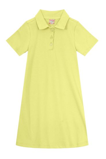 Vestido polo infantil menina em piquet Brandili - 4