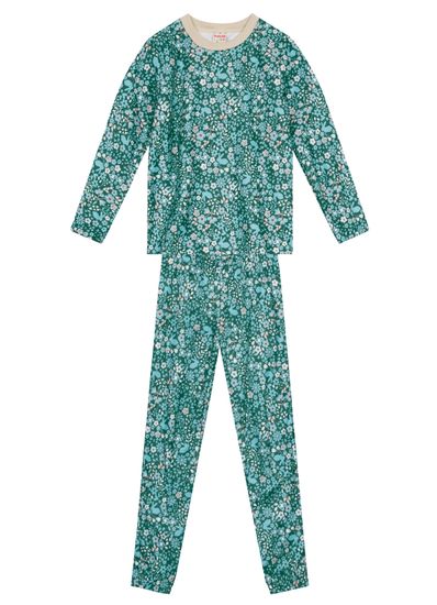 Pijama infantil menina de florzinhas Brandili - 4