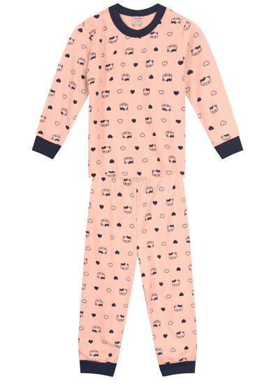 Pijama infantil menina de gatinhos Brandili - 1