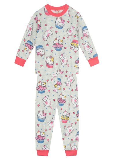 Pijama infantil menina de gatinhos Brandili - 1