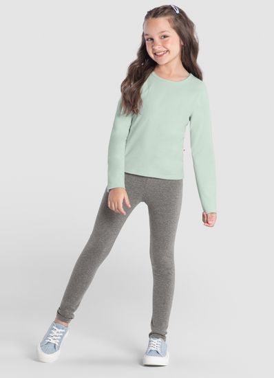 Calça Legging Básica Infantil menina em cotton Brandili - P