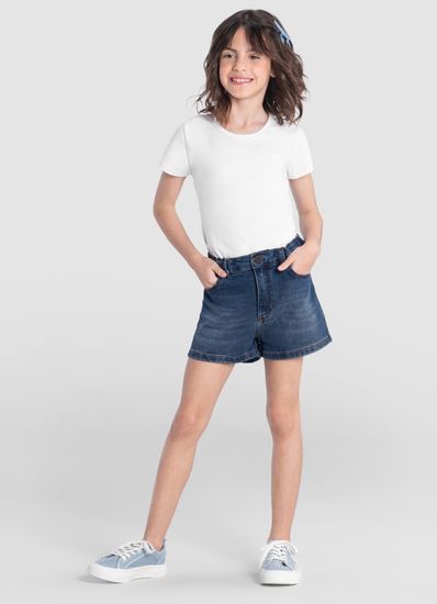 Blusa básica infantil menina em cotton Brandili - 2