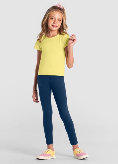 Calça Legging Básica Infantil menina em cotton Brandili - 2