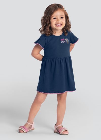 Vestido infantil menina de arco-íris Brandili  - 1