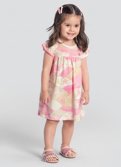 Vestido infantil menina em malha Brandili - 1