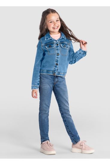 Jaqueta infantil menina jeans Brandili - 10