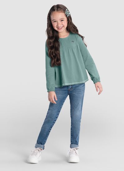 Blusa infantil menina texturizada Brandili - 10