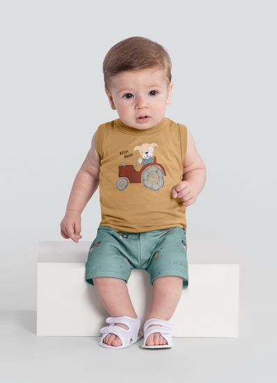 Conjunto bebê menino de cachorrinho Brandili Baby - G