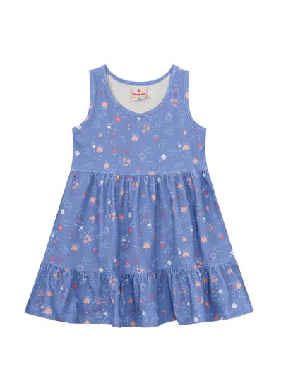 Vestido infantil menina florzinhas delicadas Brandili  - 1