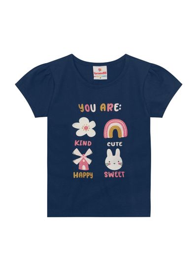 Blusa infantil menina de coelhinho com glitter Brandili  - 1