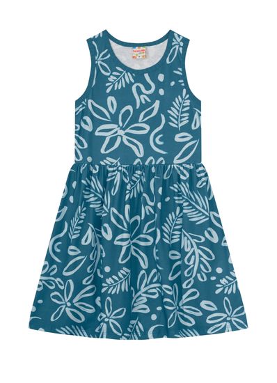 Vestido infantil menina com flores Brandili  - 10