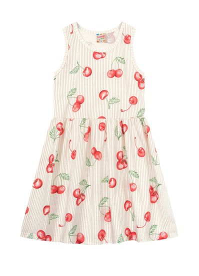 Vestido infantil menina de cerejinhas Brandili  - 10