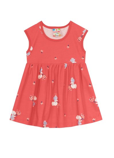 Vestido infantil menina coelhinhos Brandili - 1