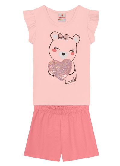 Conjunto infantil menina de ursinho Brandili - 1