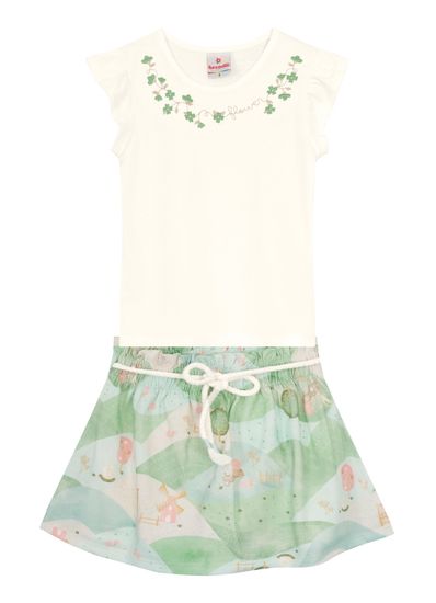 Conjunto infantil menina floral Brandili - 10