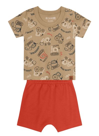 Conjunto bebê menino de carrinho Brandili Baby - G