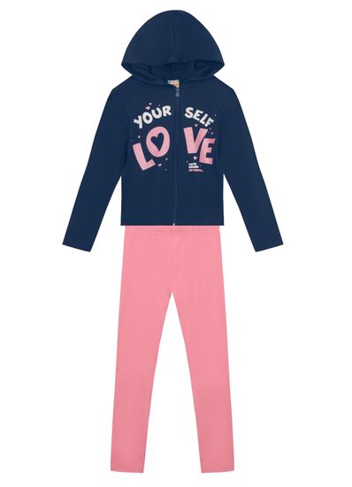 Conjunto infantil menina escrita em glitter Brandili - 10