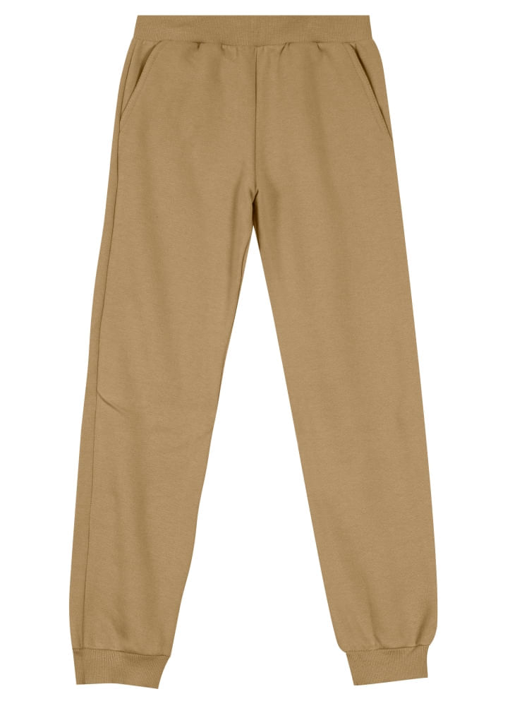 Calça jogger básica infantil menino em moletom Brandili