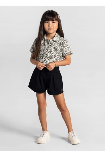 Conjunto com camisa cropped infantil menina Mundi - 4