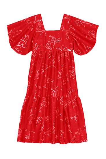 Vestido em cotton maquinetado infantil Mundi - 6