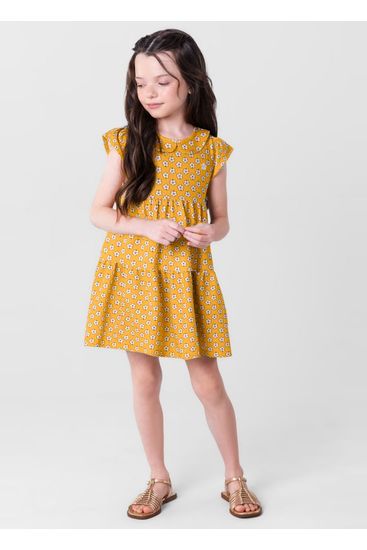 Vestido estampado infantil menina Mundi - 4