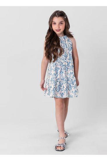 Vestido infantil menina estampado Mundi - 4
