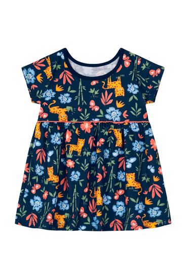Vestido bebê menina estampado em malha Brandili Baby - 1
