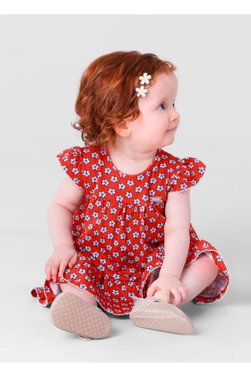 Vestido infantil menina estampado Mundi - 1