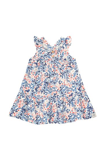 Vestido em cotton infantil menina estampado Mundi - 1