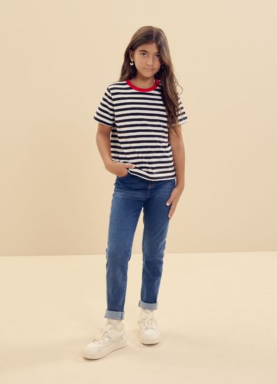 Camiseta infantil unissex com listras collab Essendi e Brandili - 12